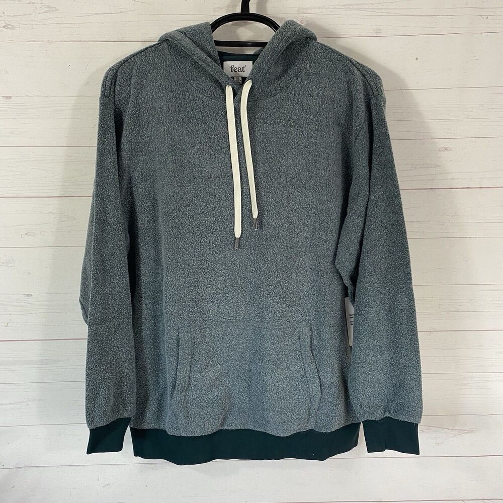 Feat Unisex BlanketBlend Fleece Pullover Hoodie XL Green Long Sleeve New